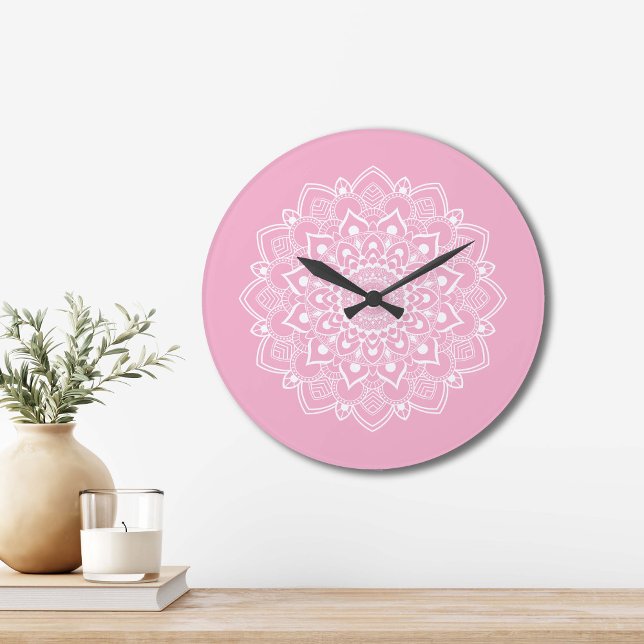 Reloj Redondo Grande Elegante Boho Mandala  (Subido por el creador)