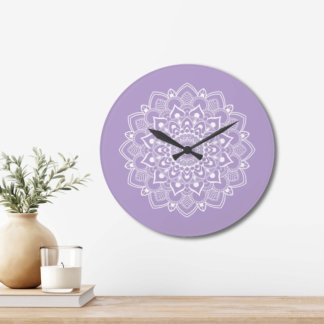 Reloj Redondo Grande Elegante Boho Mandala  (Subido por el creador)