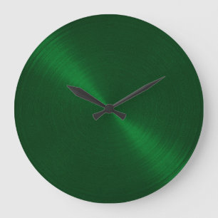 Reloj Redondo Grande Elegante brillo verde esmeralda