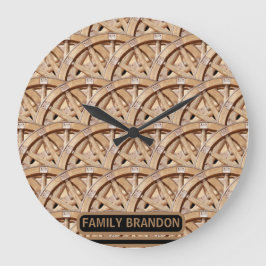 Reloj Redondo Grande Elegante Casa de Campo Rústica Antigua Familia de 