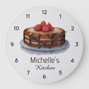 Reloj Redondo Grande Elegante chef pastelero de pastelería de pasteles