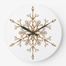 Elegante Copo de Nieve Navideño con Brillo de Oro