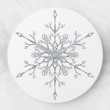 Elegante Copo de Nieve Navideño con Brillo de Plat