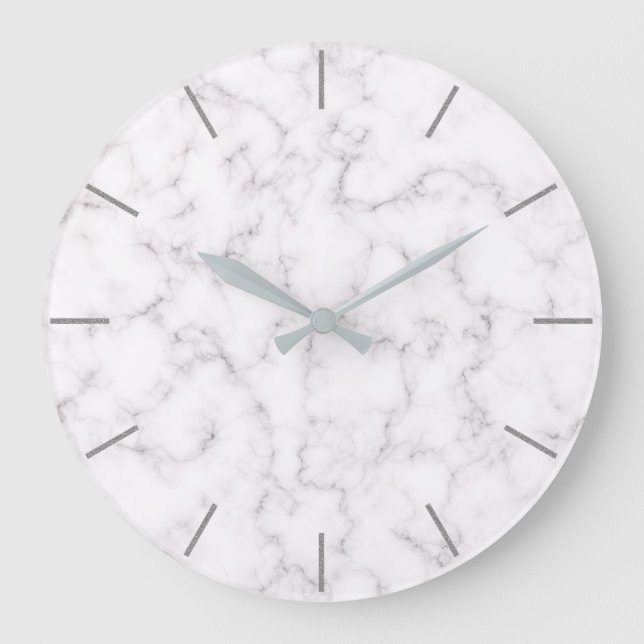 Reloj Redondo Grande Elegante estilo de mármol (Anverso)