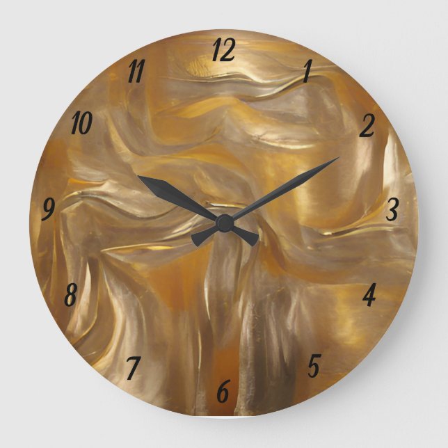 Reloj Redondo Grande Elegante estilo de oro (Anverso)