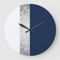 elegante imitación de plata, azul marino, rayas bl
