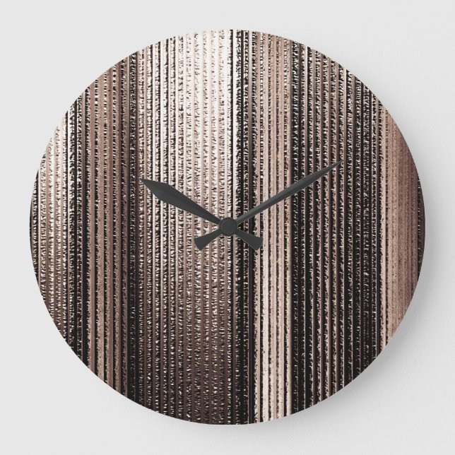 Reloj Redondo Grande Elegante Metalizado dorado: 3D lujoso render (Anverso)