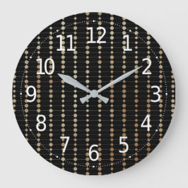 Reloj Redondo Grande Elegante Moderno Patrón de puntos de las perlas de