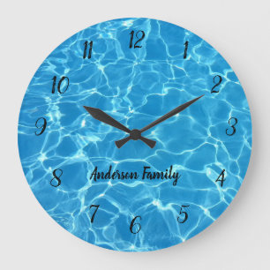 Reloj Redondo Grande Elegante números en masa negra personificados en e