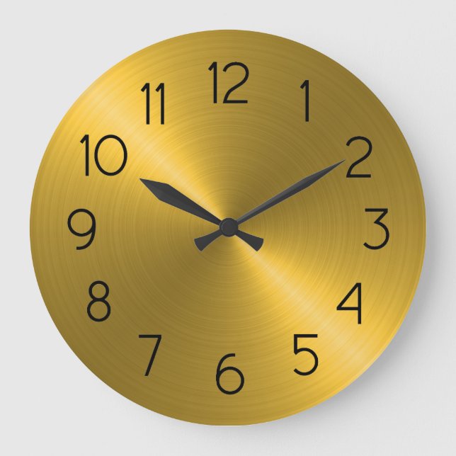 Reloj Redondo Grande Elegante Oro Sheen (Anverso)