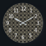 Reloj Redondo Grande Elegante Patrón De Baldosas De Estilo Art Deco Mod<br><div class="desc">Para una mayor personalización, haga clic en el botón "Personalizar" y utilice nuestra herramienta de diseño para modificar esta plantilla. Si las opciones están disponibles, puede cambiar el texto y la imagen simplemente haciendo clic en "Editar/Eliminar texto o imagen aquí" y añadir la suya propia. Si desea añadir este diseño...</div>