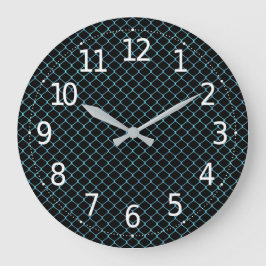 Reloj Redondo Grande Elegante patrón moderno de cadena Verde azulada az