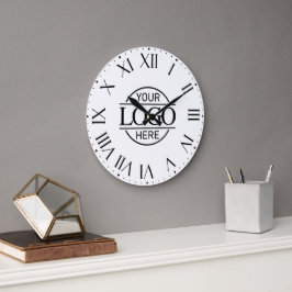Reloj Redondo Grande Elegante Personalizado de logotipos de empresas de