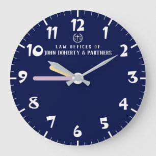 Reloj Redondo Grande Elegante Profesional para Abogados Bufete de Aboga