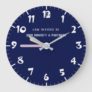 Reloj Redondo Grande Elegante Profesional para Abogados Firma de abogad