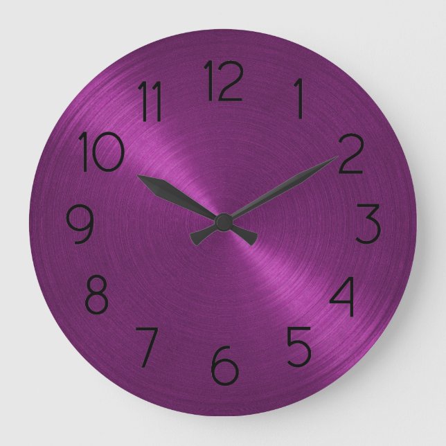 Reloj Redondo Grande Elegante Purple Sheen (Anverso)
