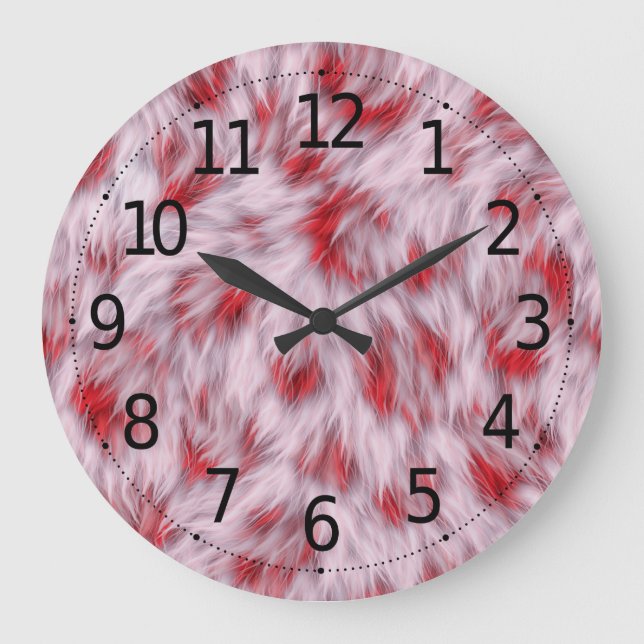 Reloj Redondo Grande Elegante Resumen Patrón de flujo suave suave | (Anverso)