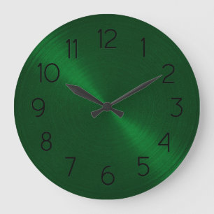 Reloj Redondo Grande Elegante verde esmeralda