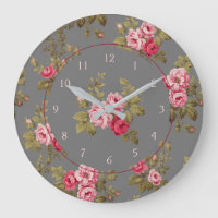 Elegantes Rosas de época de fondo gris