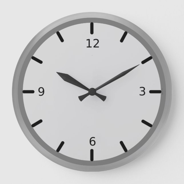 Reloj Redondo Grande Elegantes tonos plateados (Anverso)