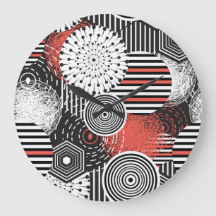 Reloj Redondo Grande Elementos de Ilustracion de resumen de cosecha grá
