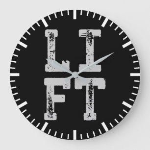 Reloj Redondo Grande ELEVACIÓN - Gimnasio, entrenamiento, Levantamiento