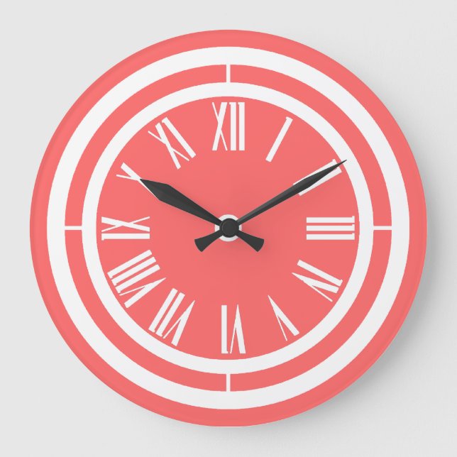 Reloj Redondo Grande Elija su color principal - Blanco Números romanos  (Anverso)