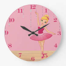 Elise Blonde Ballerina Wall Clock