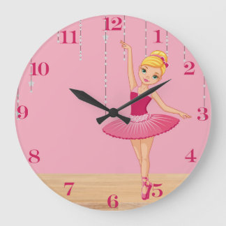 Reloj Redondo Grande Elise Blonde Ballerina Wall Clock