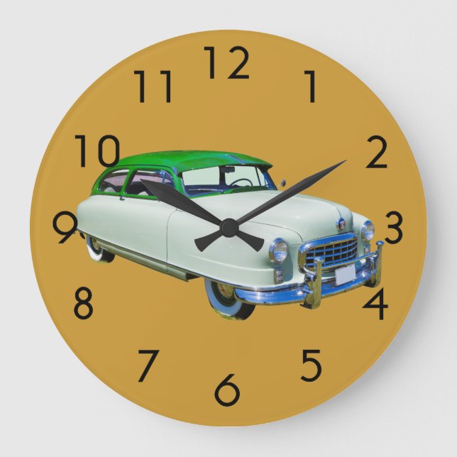Reloj Redondo Grande Embajador 1950 de Nash coche antiguo (Anverso)