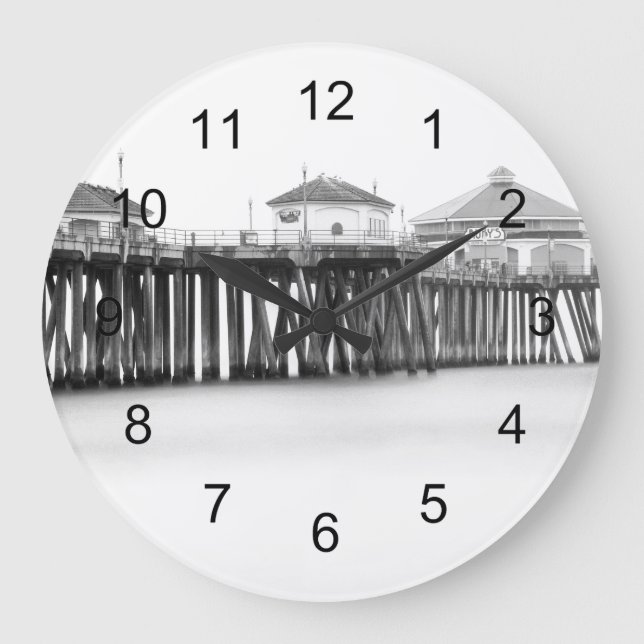 Reloj Redondo Grande Embarcadero de Huntington Beach (Anverso)