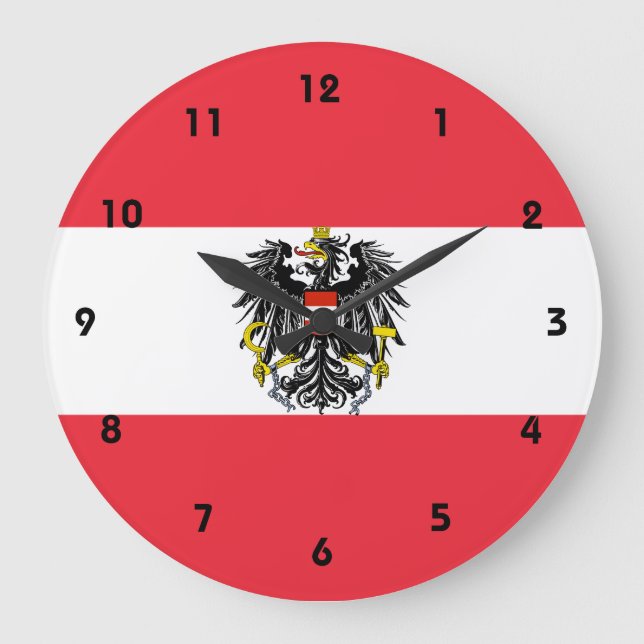 Reloj Redondo Grande emblema de austria (Anverso)
