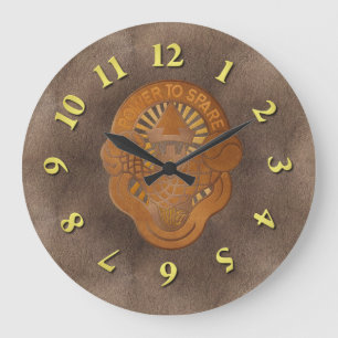 Reloj Redondo Grande emblema de la 59ª Brigada de Ordnanza - aspecto de