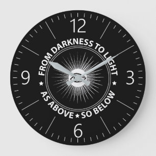 Reloj Redondo Grande Emblema de masonería