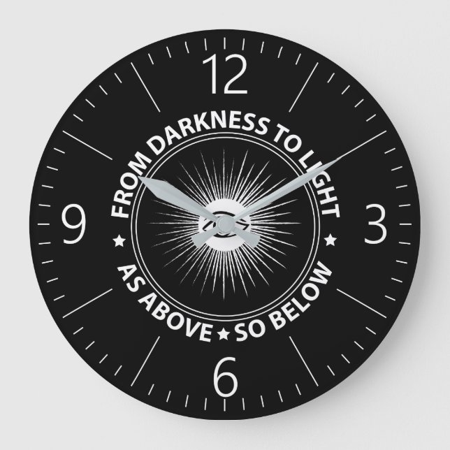 Reloj Redondo Grande Emblema de masonería (Anverso)