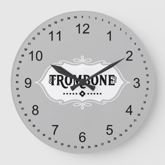 Reloj Redondo Grande Emblema trombónico (Anverso)