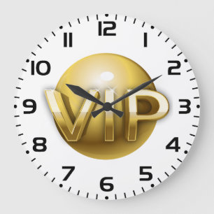 Reloj Redondo Grande Emblema VIP de oro 3D de lujo