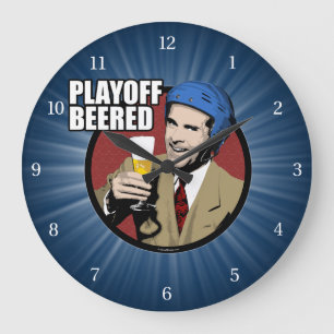 Reloj Redondo Grande Emborrachamiento de playoffs de hockey
