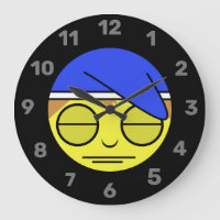 Emoji de cara dormido II Reloj grande