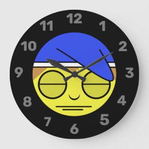 Reloj Redondo Grande Emoji de cara dormido II Reloj grande
