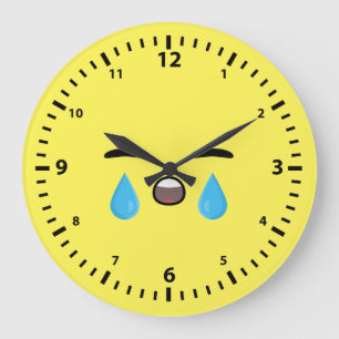 Reloj Redondo Grande Emoji del grito