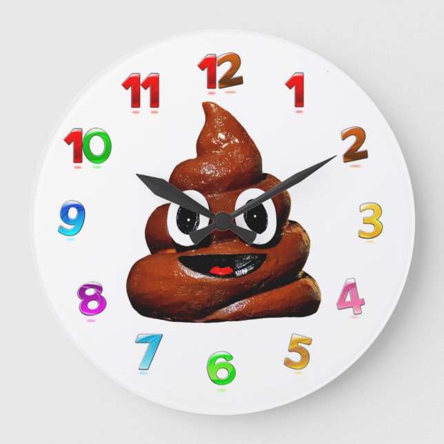 Reloj Redondo Grande Emoji del impulso (Anverso)