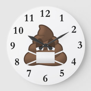 Reloj Redondo Grande Emoji enferma del impulso de la máscara