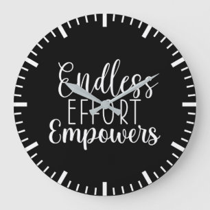 Reloj Redondo Grande Empodera el esfuerzo sin fin - Hustle, Gimnasio, É