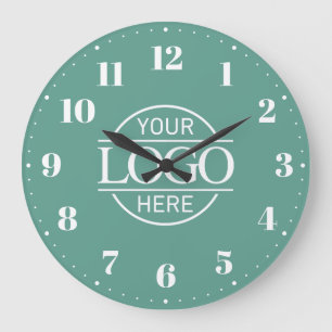 Reloj Redondo Grande Empresa de Logotipo Comercial de Marca con Estilo