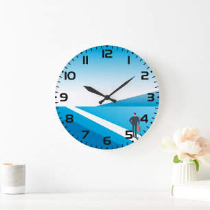 Reloj Redondo Grande Empresario mirando hacia el futuro