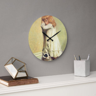 Reloj Redondo Grande En Deshonra de Charles Burton Barber, Vintage Art