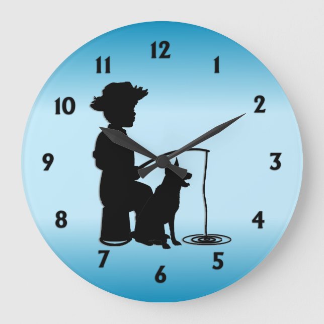 Reloj Redondo Grande En el agujero de la pesca (Anverso)