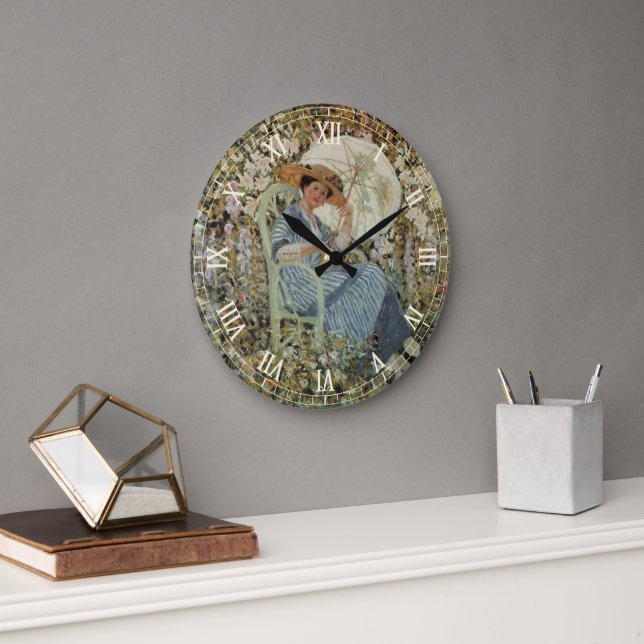 Reloj Redondo Grande En el jardín, Giverny de Frederick Frieseke (Oficina)