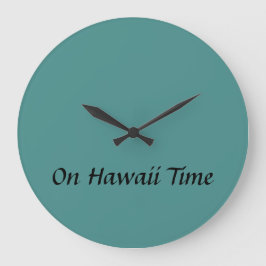 Reloj Redondo Grande En Hawaii Time Wall Clock